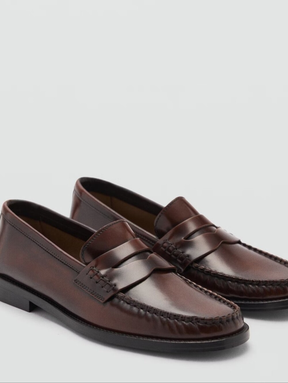 BNWT Mango Leather Loafers